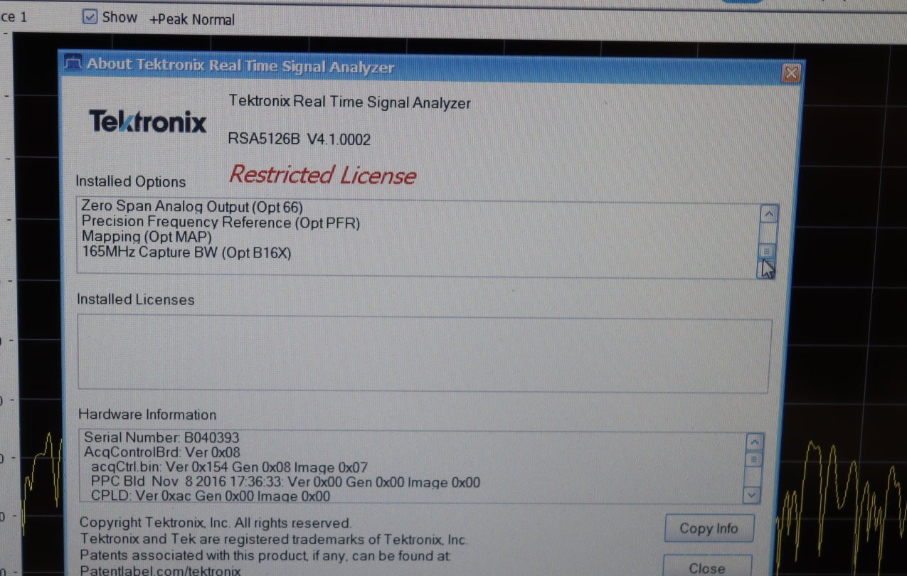 Tektronix RSA5126B Real-Time Signal and Spectrum Analyzer 1Hz-26.5GHz LOADED Opt