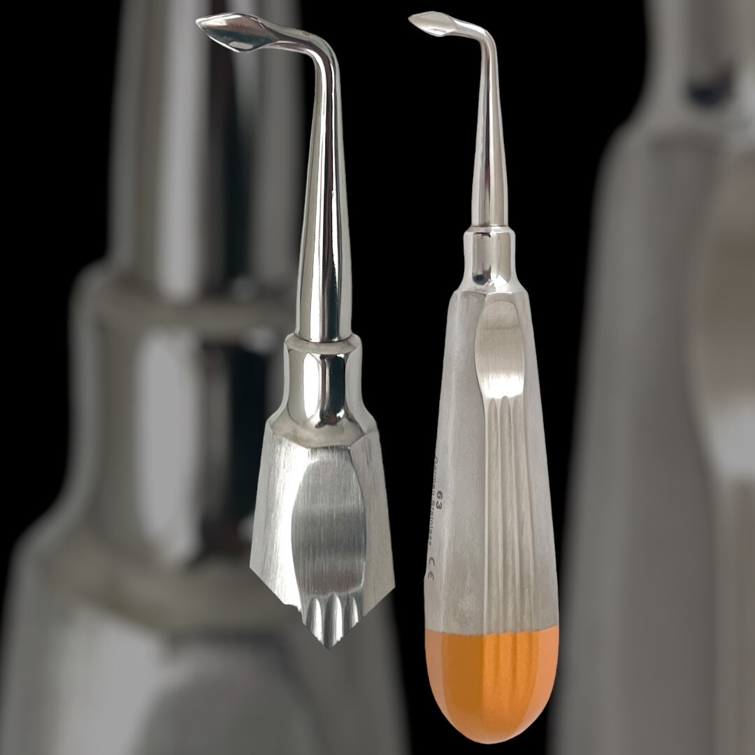 4pc Set Bernard Dental Elevator Luxating Spade Shaped Tip Concave Handle-ArTLaB