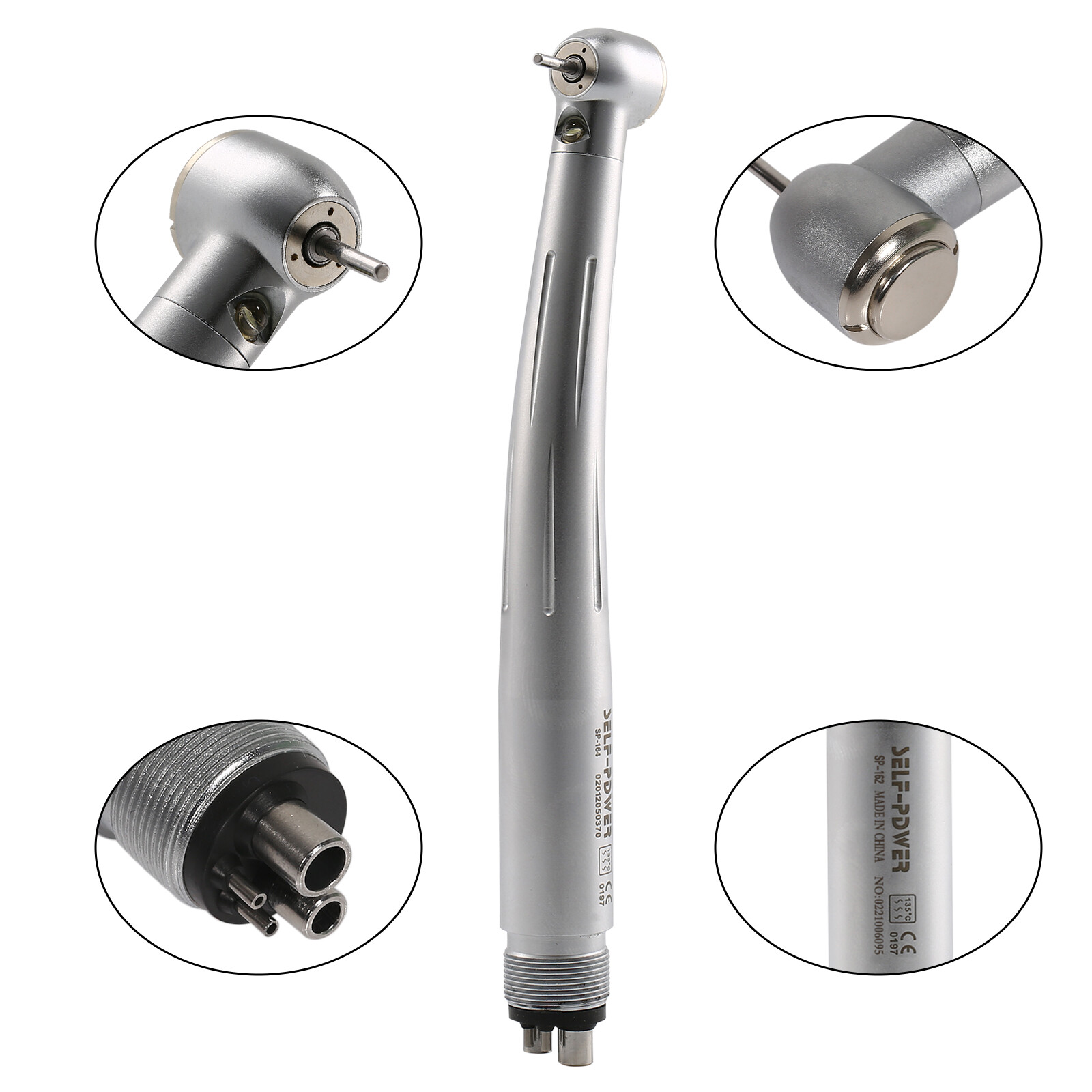 NSK Style Dental Fiber Optic High Speed Turbine Handpiece LED E-generator 4Hole