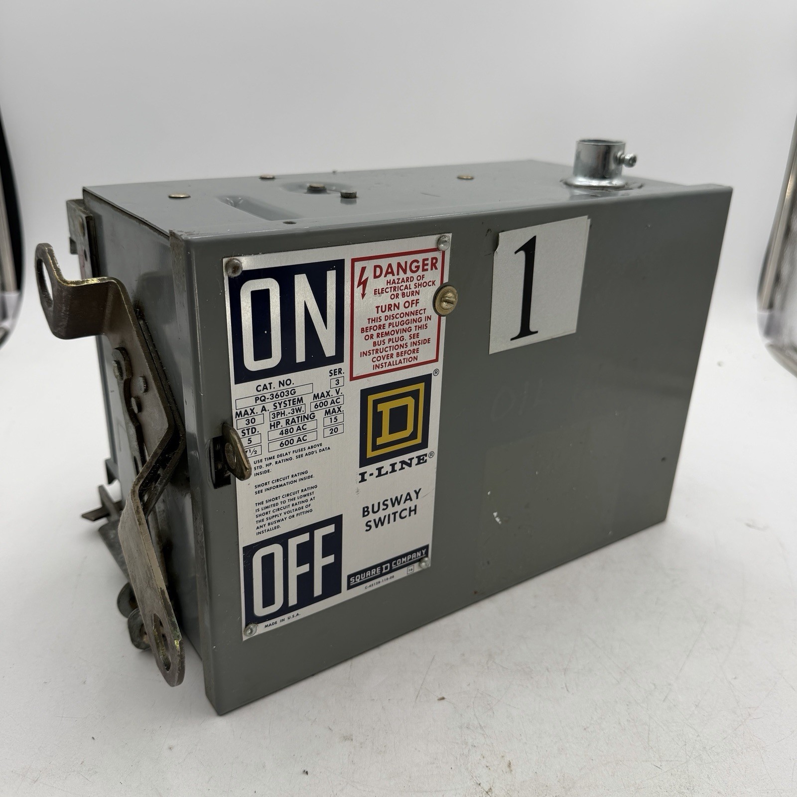 SQUARE D PQ-3603G SER. 3 600VAC 30A UNMP 3 Phase with Fuses