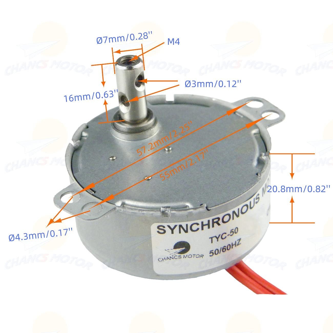 Compact 110V Synchronous Gear Motor 20-24 RPM for DIY Projects & School