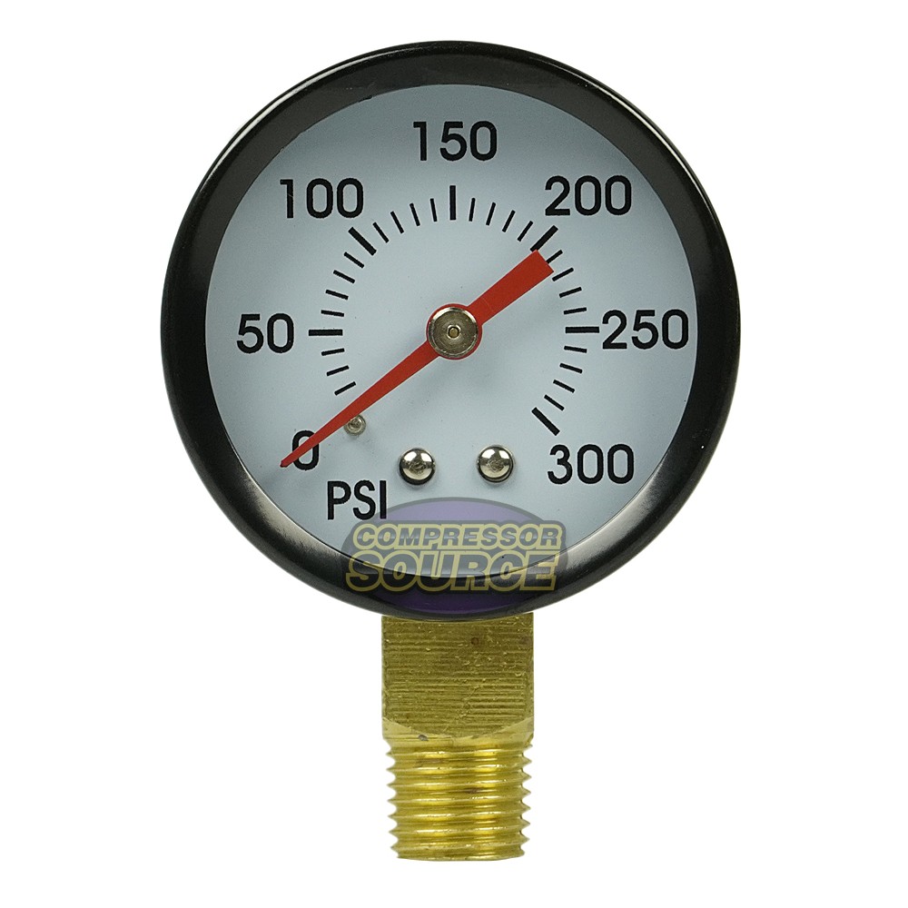 Rolair 300 PSI Air Compressor Gauge GA250300GC Side Mount Replacement Piece 1/4″