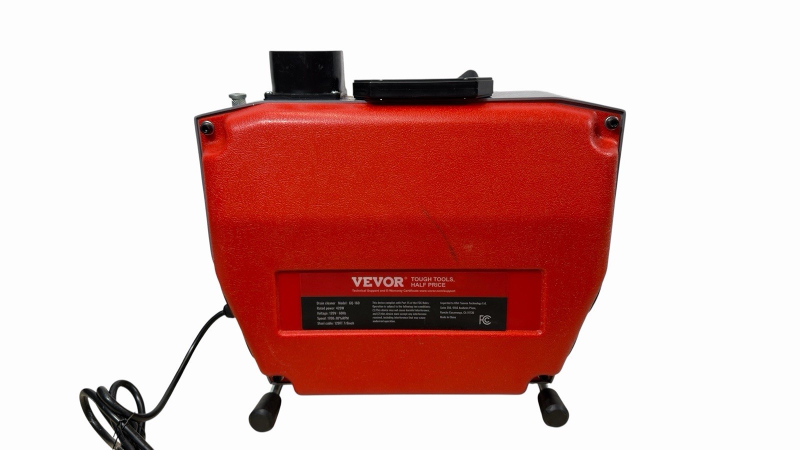 VEVOR Drain Cleaner Machine Sewer Snake Auger Manual Feed ( No Cables )