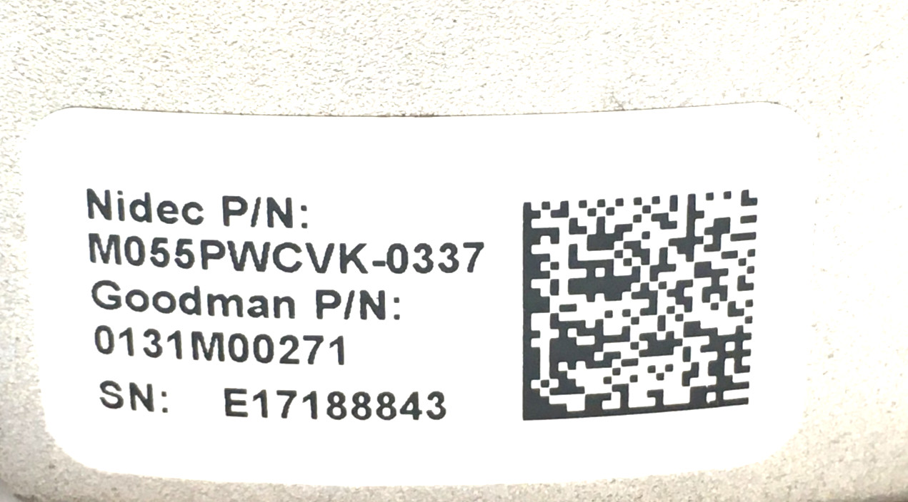 Goodman M055PWCVK-0337 Programmable ECM Module ONLY 0131M00271 CW LE used #Z130