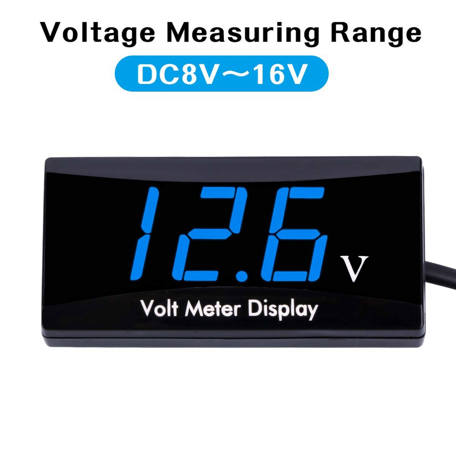 12V Digital LED Display Voltmeter Voltage Gauge Panel Meter For Car Motorcycle