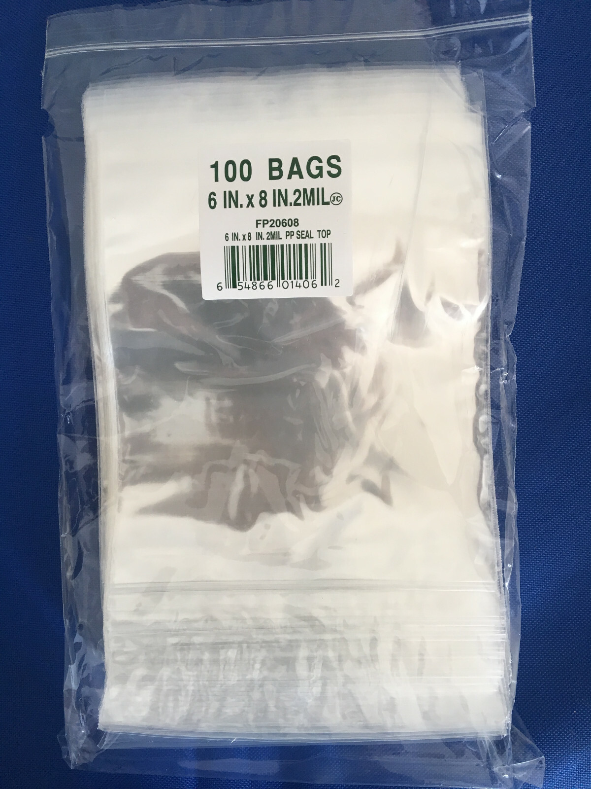 Elkay Plastics Cello Reclosable Polypropylene Ziplock Top Hang Hole Bags 2Mil