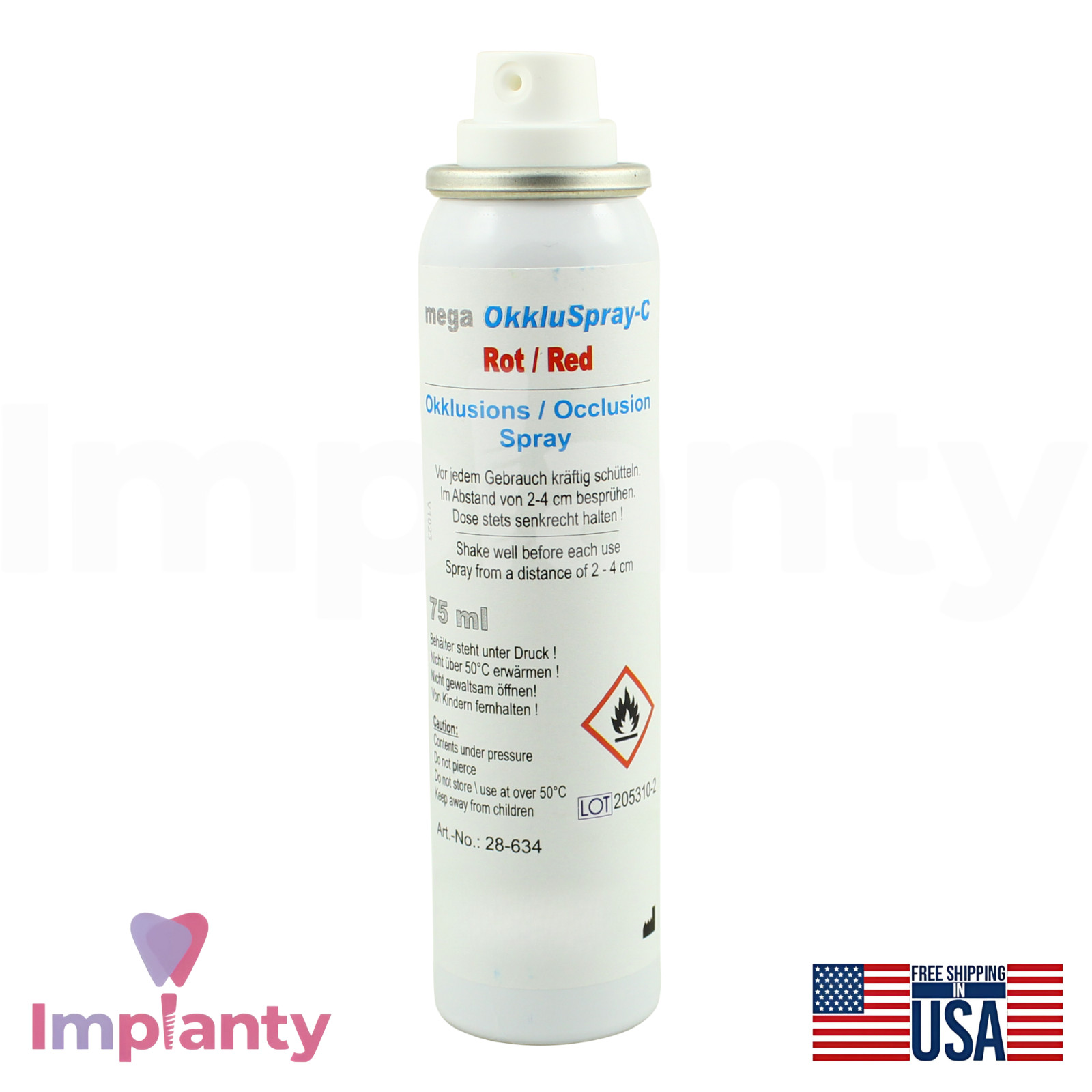 Mega OccIuSprays C 75ml Bite Adjustment Dental Indicator Spray Red/Green