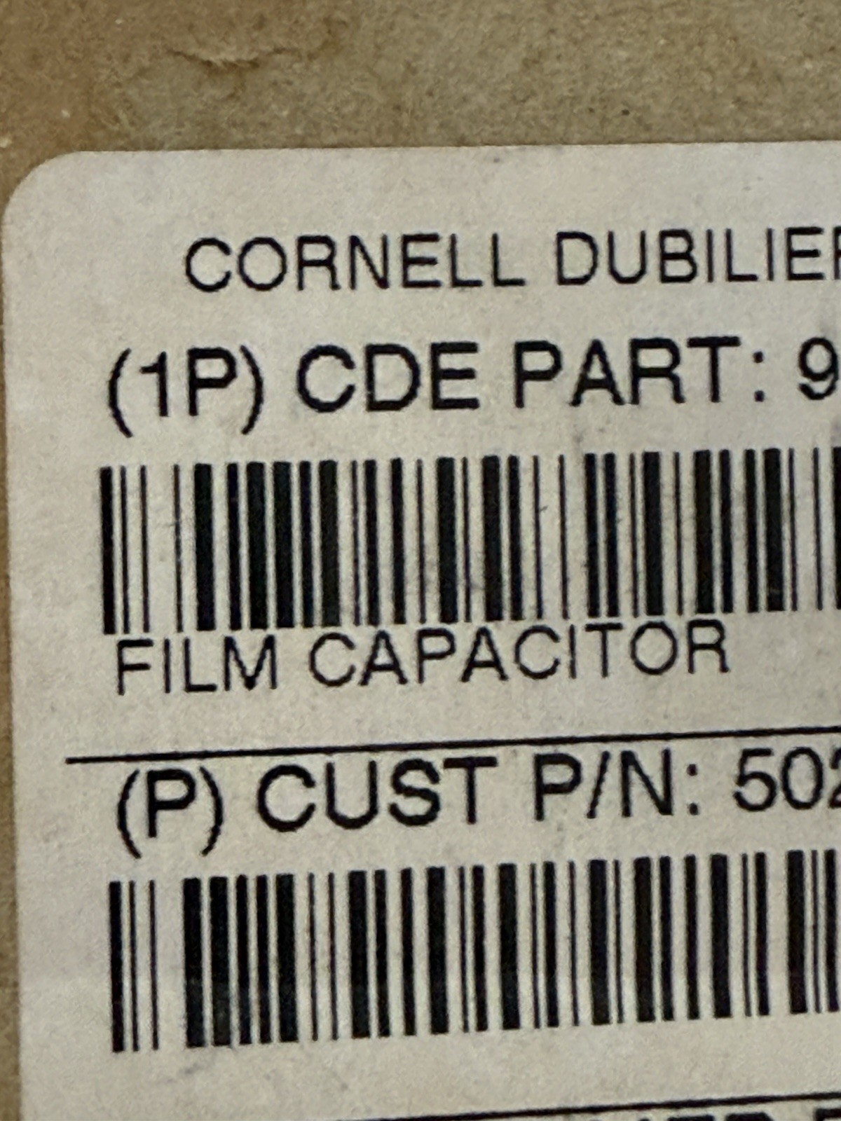 Cornell Dubilier Power Film Capacitor 940C30S15K-F NEW QTY 25 PCS