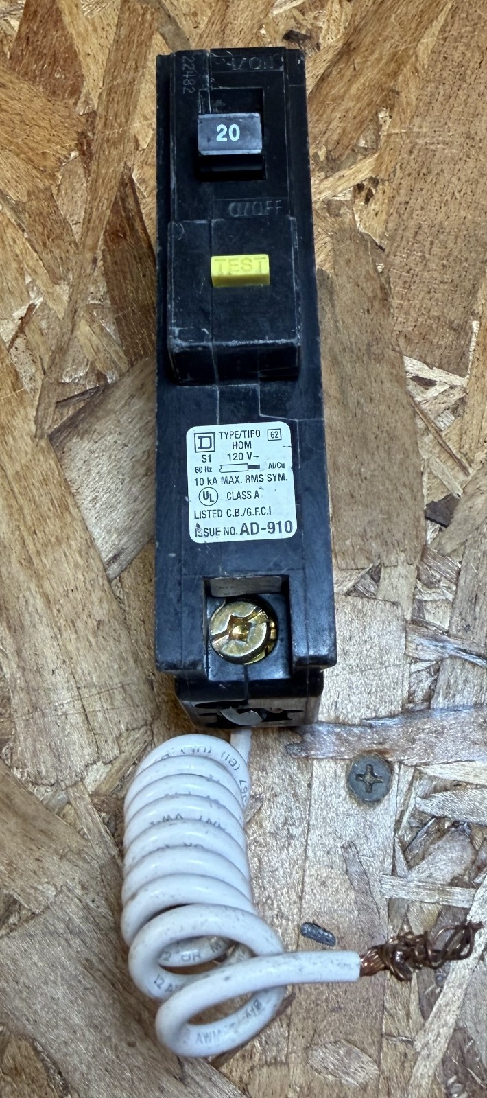 Square D Homeline HOM120GFI Circuit Breaker