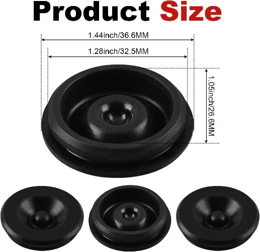 Trailer Bearing Dust Cap 2.72 in Trailer Axle Dust Cap with 8 Rubb Color: 2.72