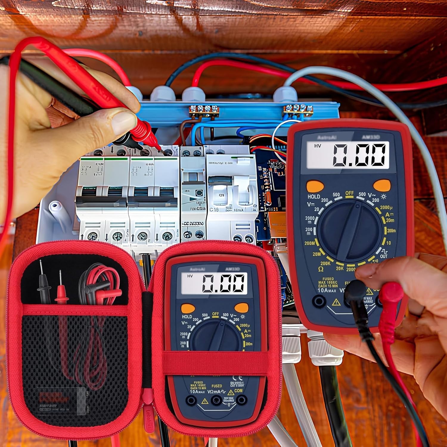 Hard Case Compatible with Astroai Multimeter Tester 2000 Counts Digital Multimet