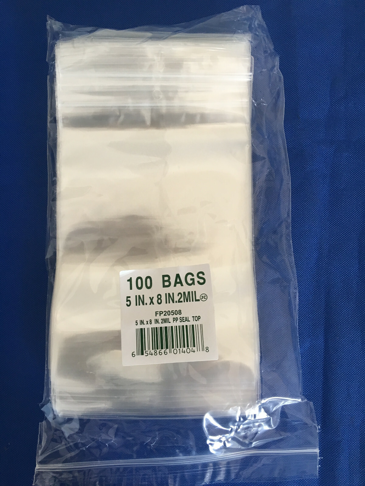 Elkay Plastics Cello Reclosable Polypropylene Ziplock Top Hang Hole Bags 2Mil