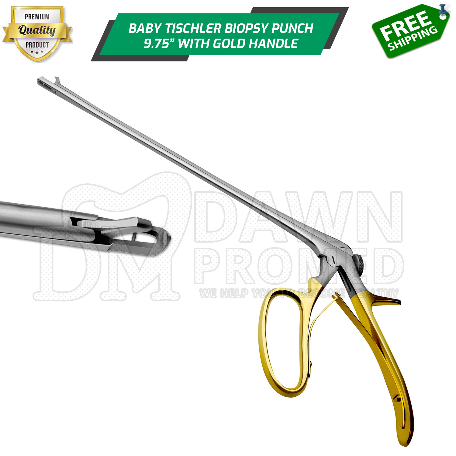 Baby Tischler Biopsy Punch Forceps 4.5mm x 3mm Bite Micro Cut OB-GYN Medical