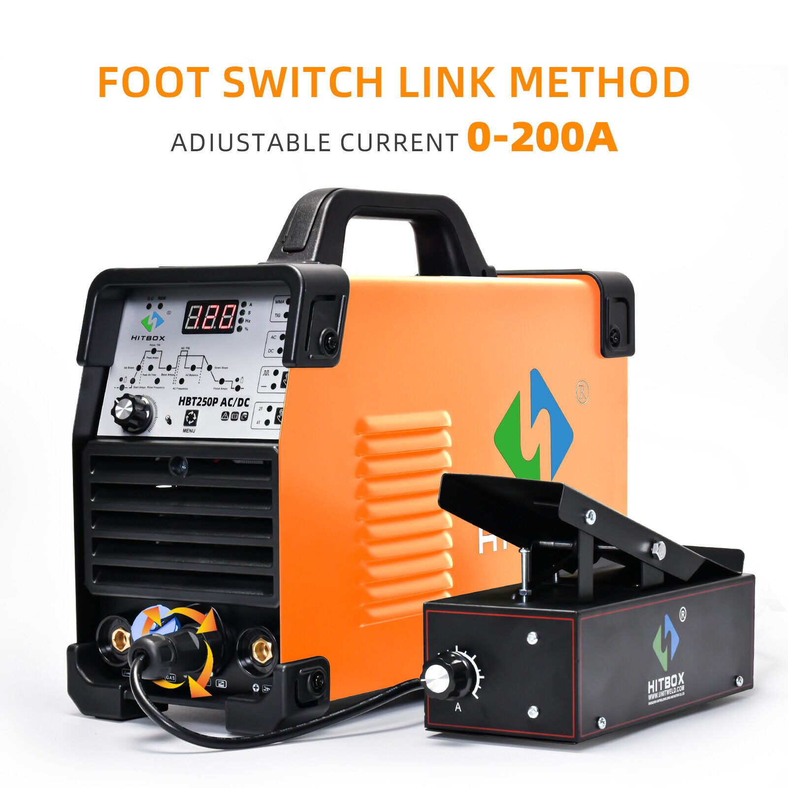 200A HF AC DC TIG Welder Pulse ARC IGBT TIG Welding Machine 230V WITH FOOT PEDAL