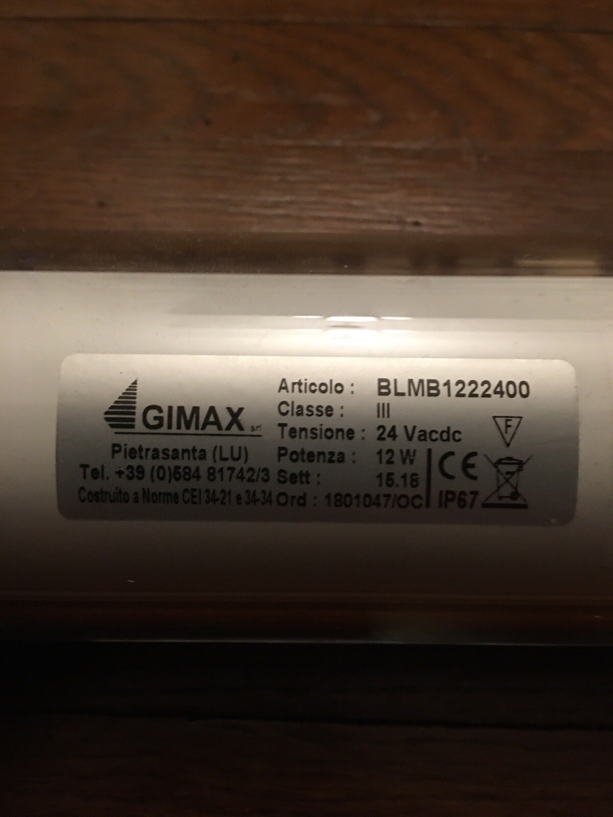 Gimax BLMB1222400 LED Machine Light 24 VAC/DC 12 Watt IP67 Rated