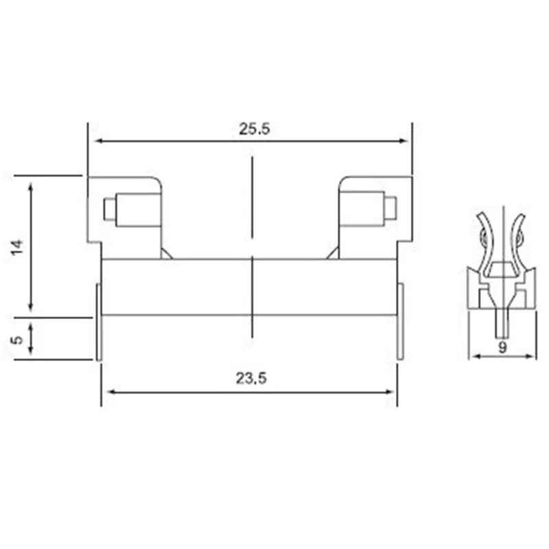 ELECAPITAL 10pcs PCB Fuse Holder 5x20mm Panel Mount 250V Transparent Cover