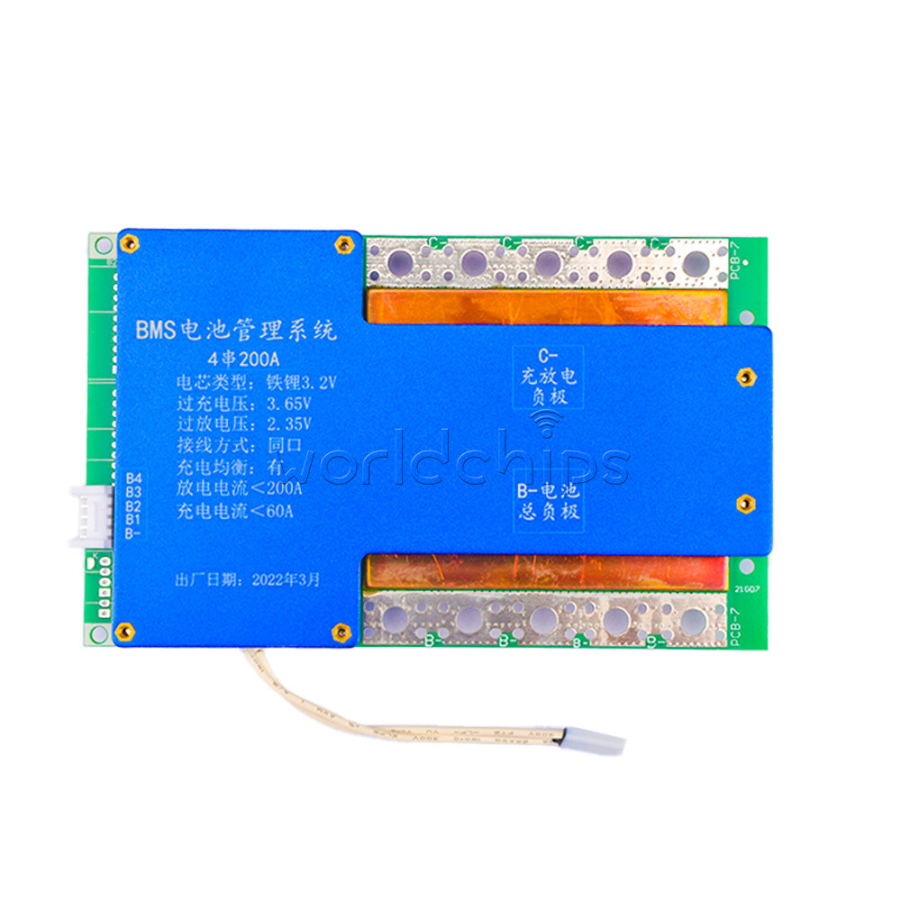4S 14.6V LiFePO4 Balanced Charging Protection Board 100A/150A/200A Temp Control