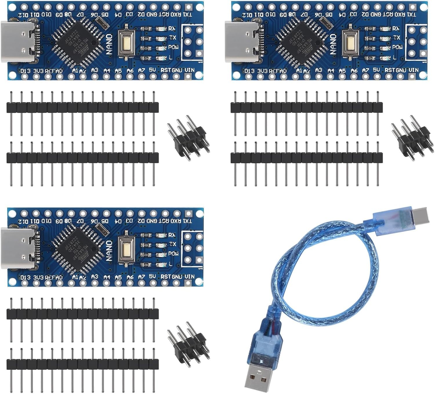 Nano V3.0 Development Boards with Type-C Connectivity – 16MHz & 32KB Memory