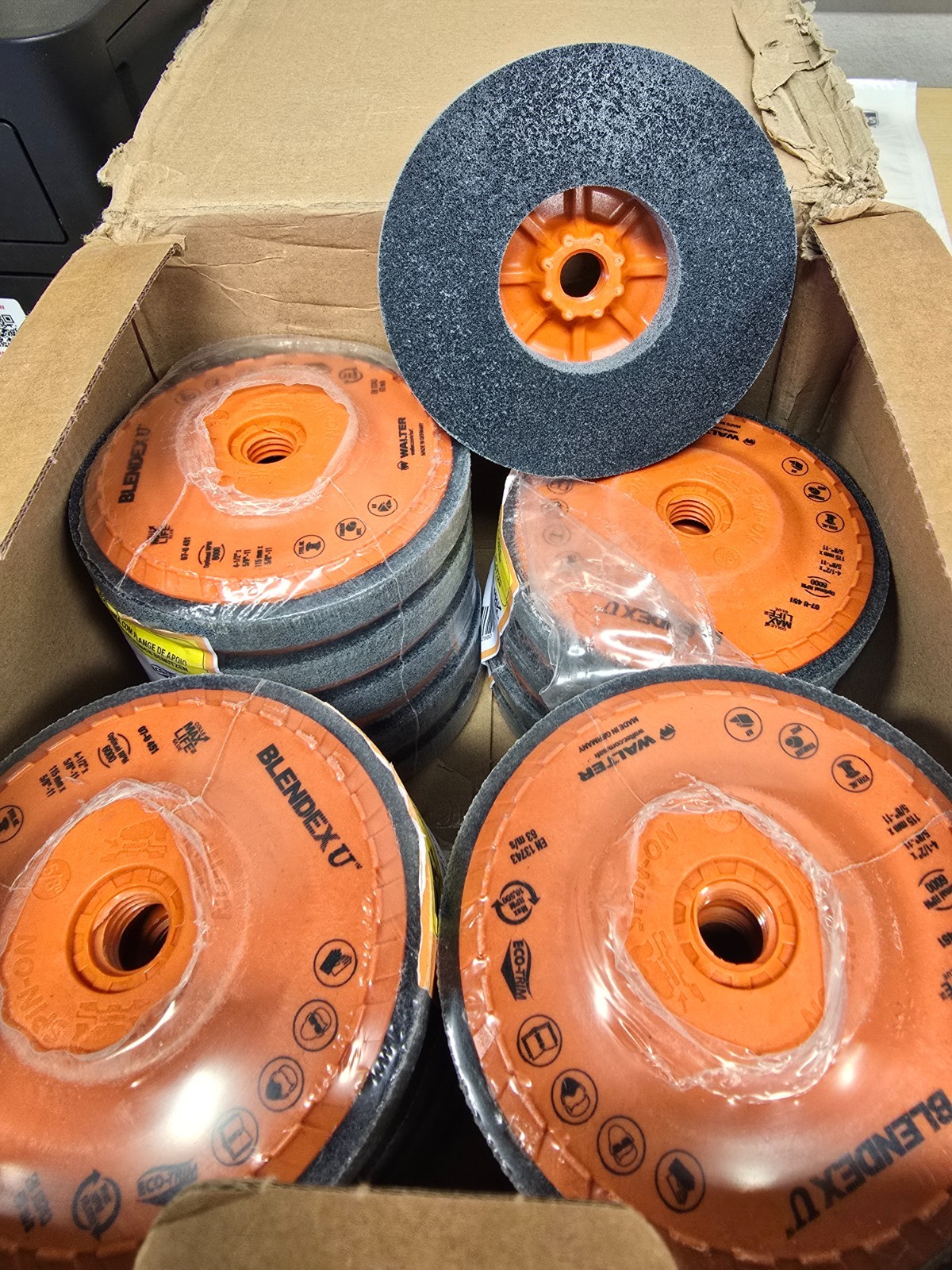 Walter 07U541 5×5/8-11 Blendex U Multi Purpose Finishing Cup Discs 20 pack
