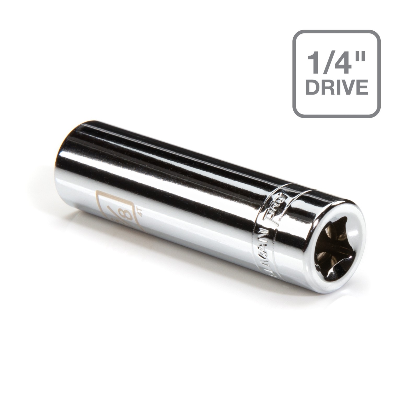 Steelman Pro 1/4-Inch Drive 3/8-Inch Deep 6-Point Socket, 78408