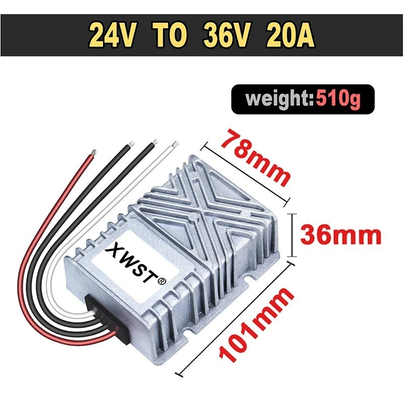 24V to 36V DC DC Step Up Boost Converter 18-35V to 36V 1A-75A Voltage Regulator