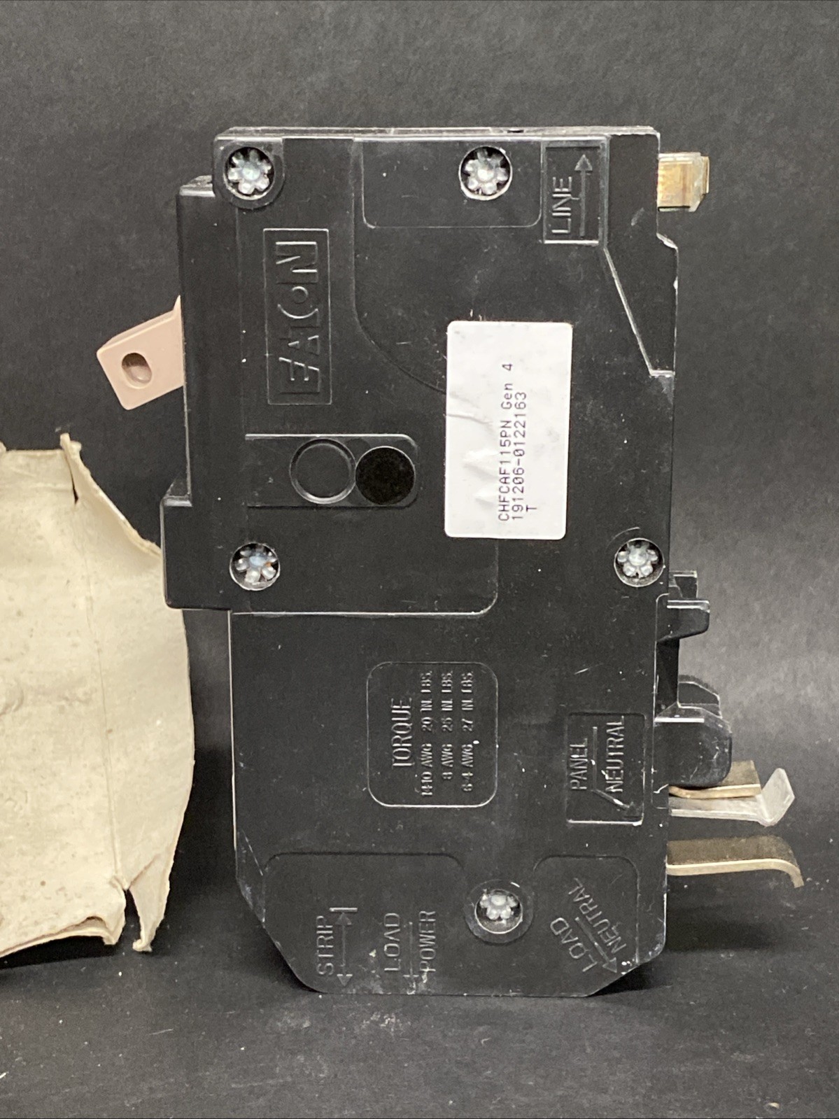 Eaton CHFCAF115PN 15A Plug-On Neutral Circuit Breaker Open Box YM