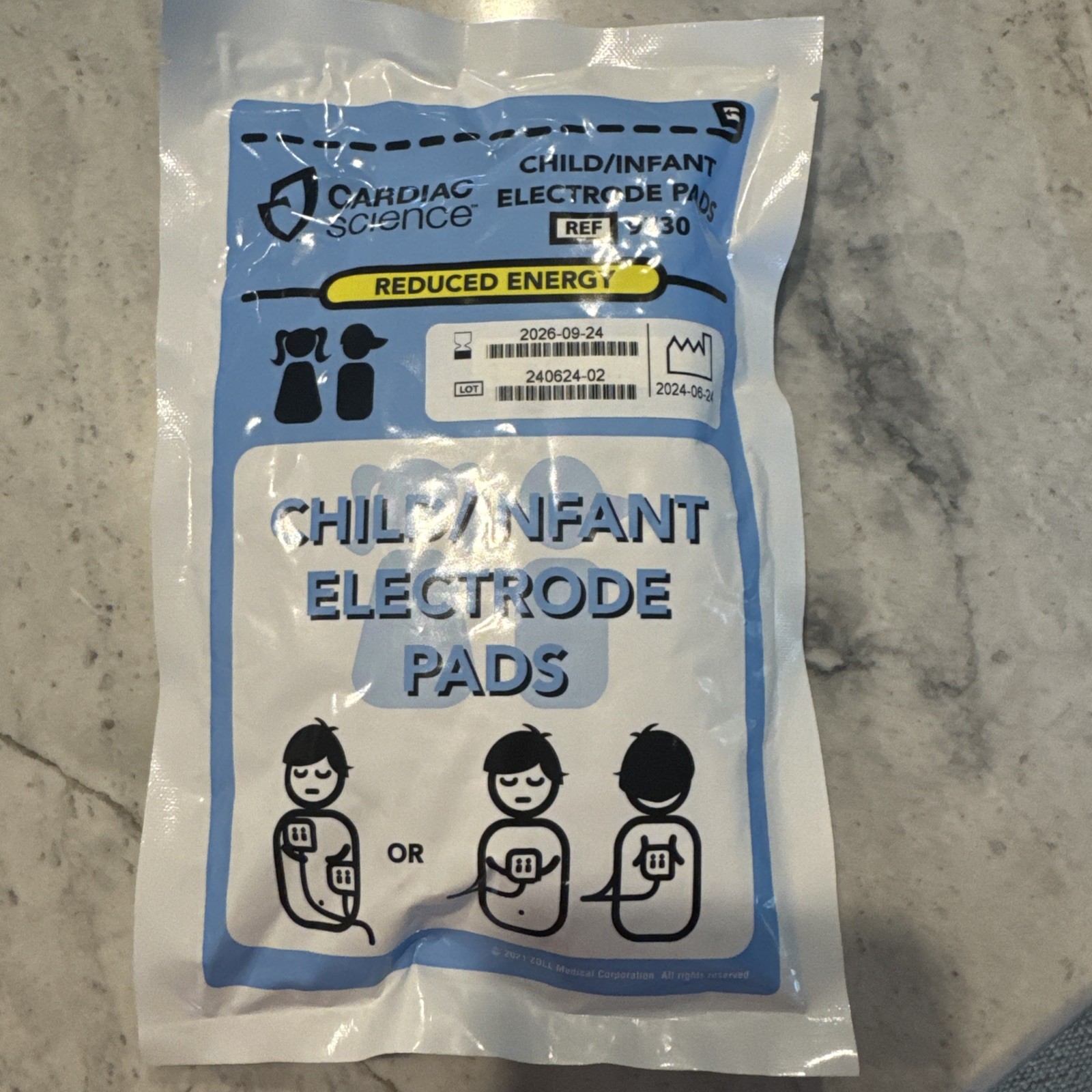 Cardiac Science G3 Child/Infant Electrode AED Pads 9730 – 09/2026