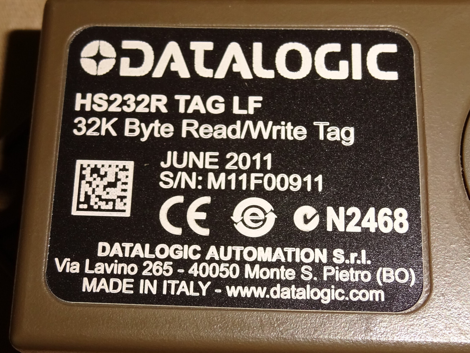 Data Logic HS232R TAG LF ACT Read/Write 32KB 970453004 NEW