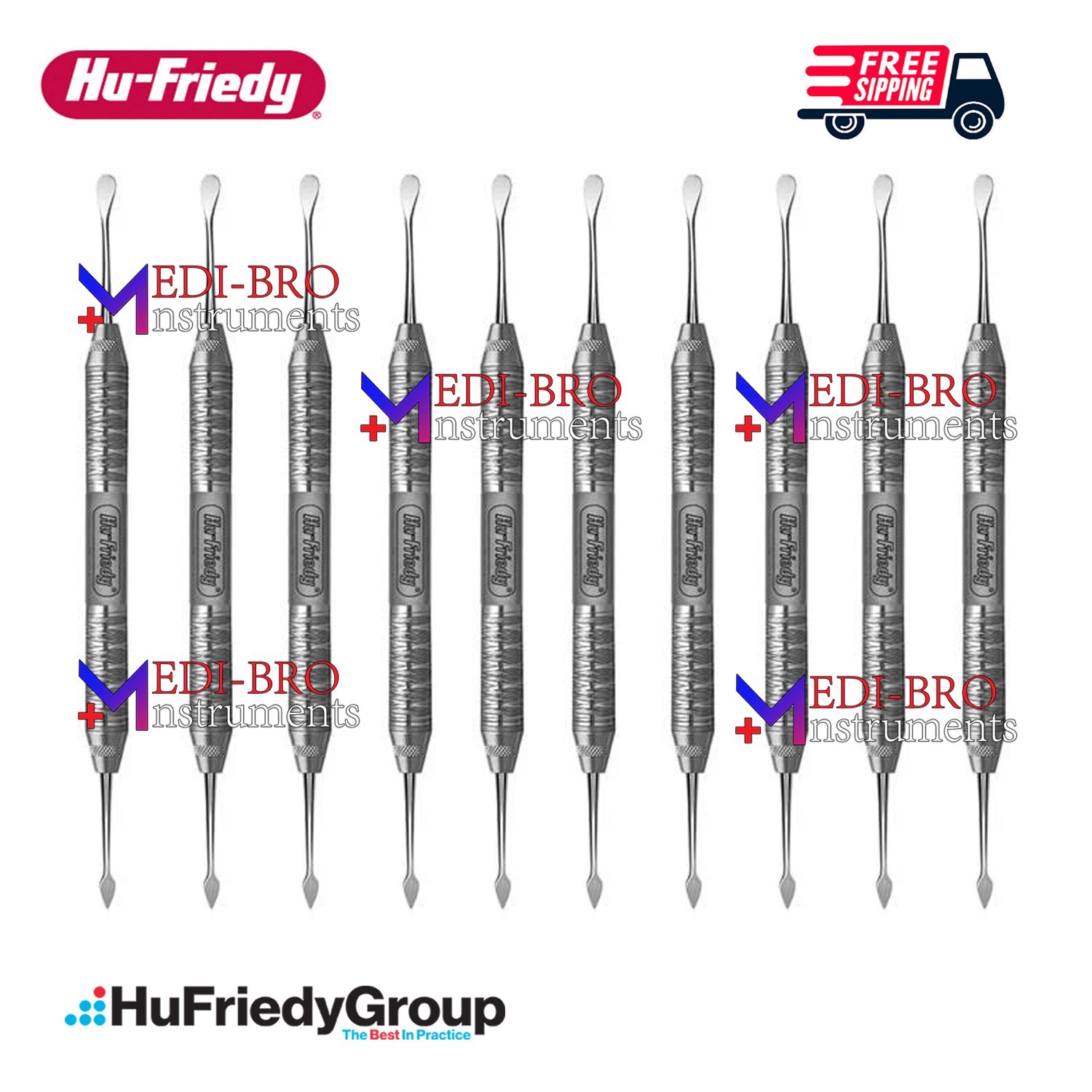 10 Pcs Hu-Friedy PPBUSER6 Periosteal Elevator Buser #6 – Dental Surgery Tools