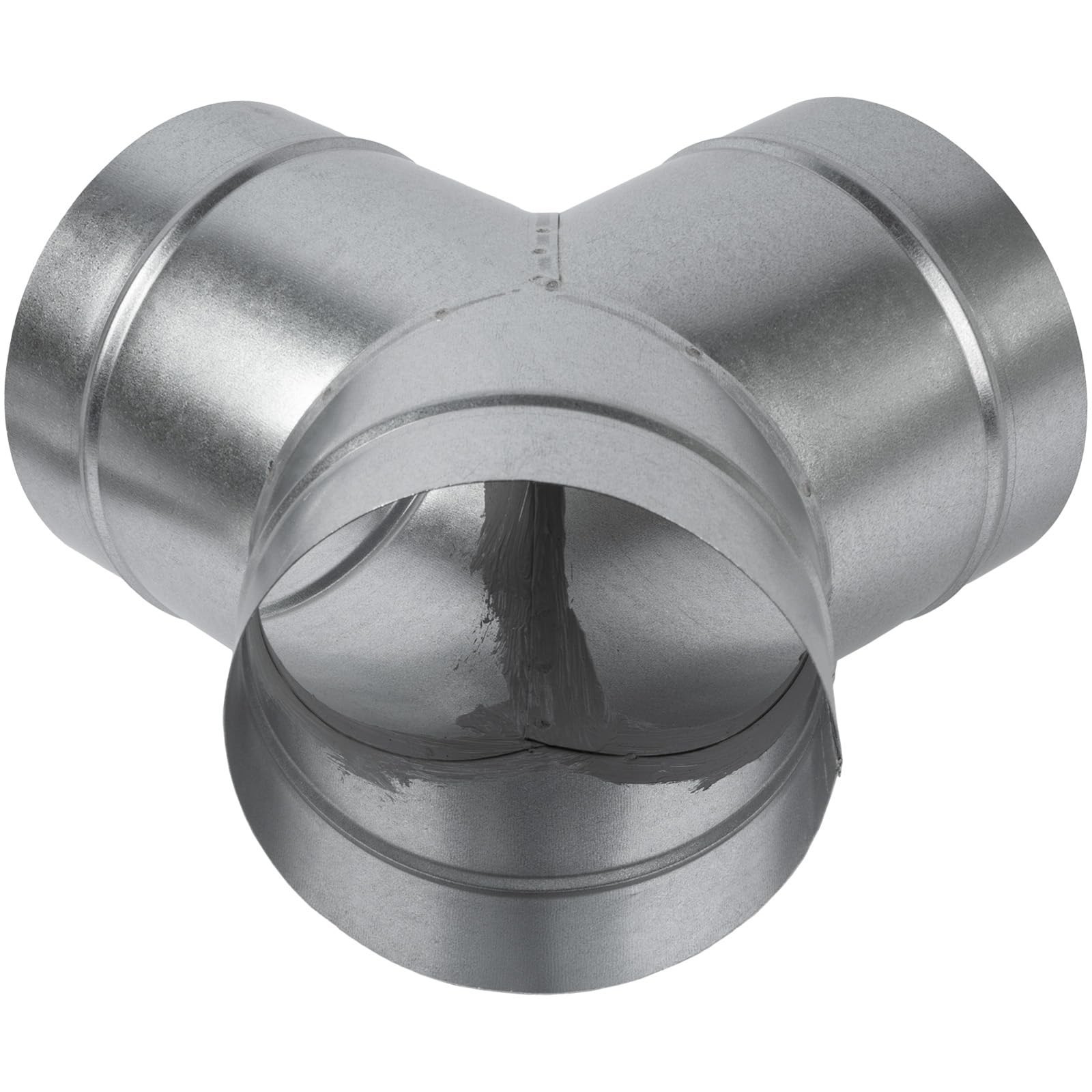 6″ Inch 3 Way Metal Duct Splitter. 60 Degree 3 Way Y Shape Connector. Connect…