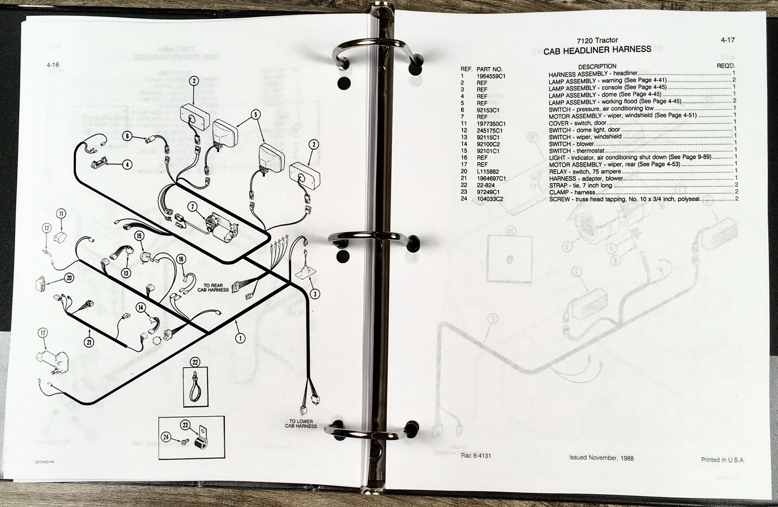 Case IH 7120 Tractor Service Manual Parts Catalog Repair Set Workshop Book