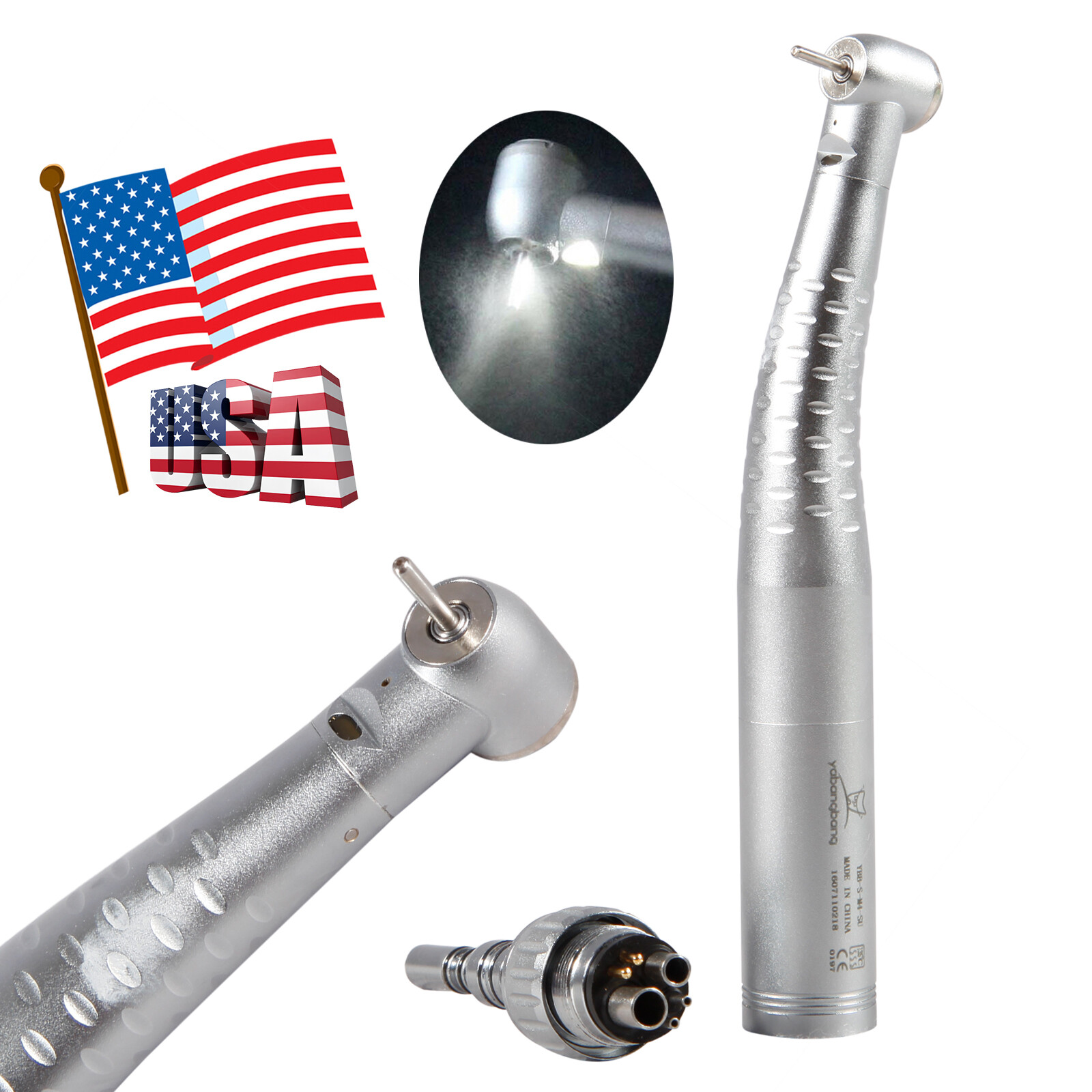 Dental LED Fiber Optic High speed Handpiece Fit KaVo 6H Quick Coupler connector