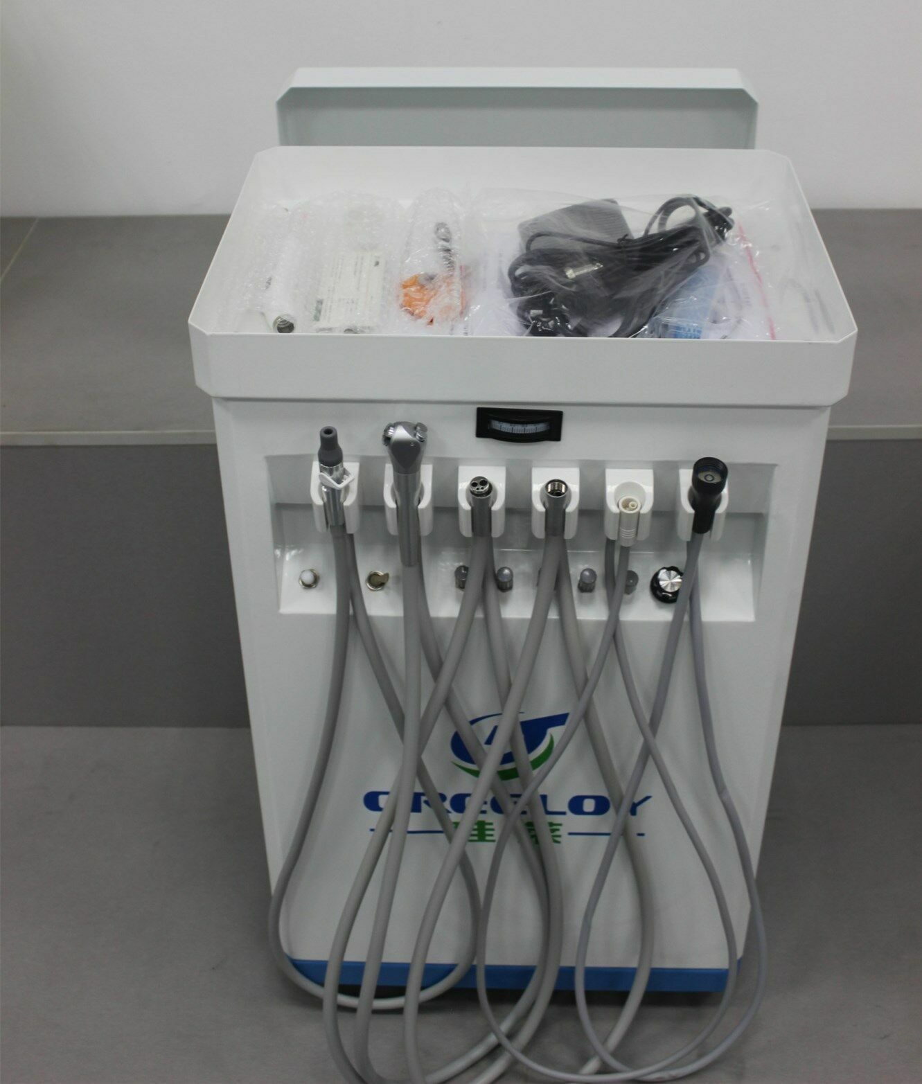 Mobile Dental Unit GU-P209 with Air Compressor LED Curing Light Scaler 4 Hole US