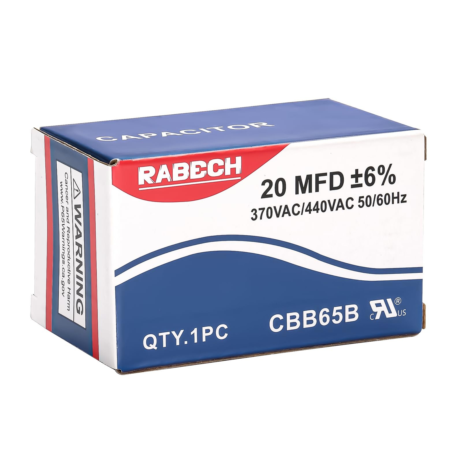 RABECH 20uF 20MFD CBB65B Run Start Round Capacitor 20 uF MFD 370V or