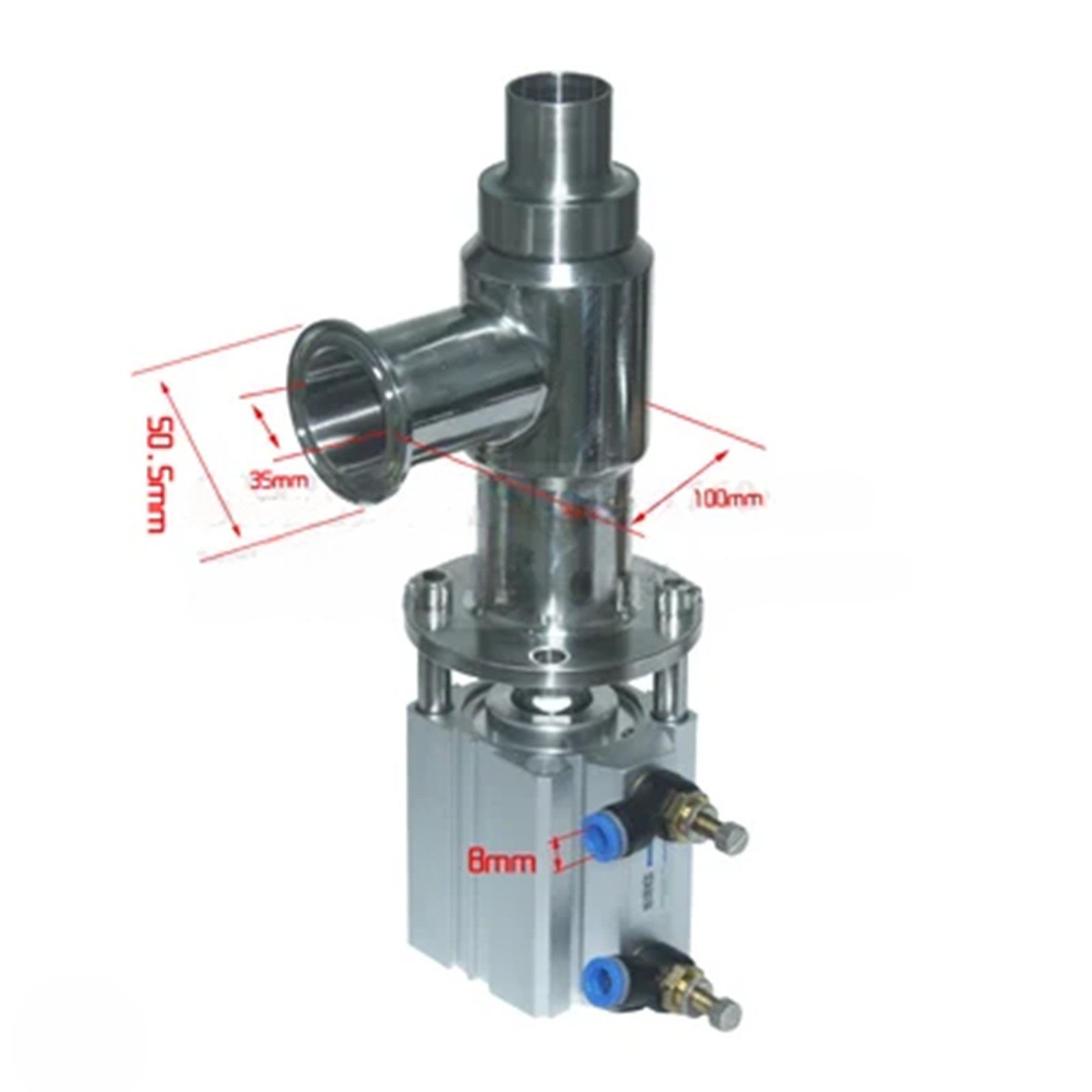 1pc 34mm Diameter Filling Head Pneumatic Machine Valve 304