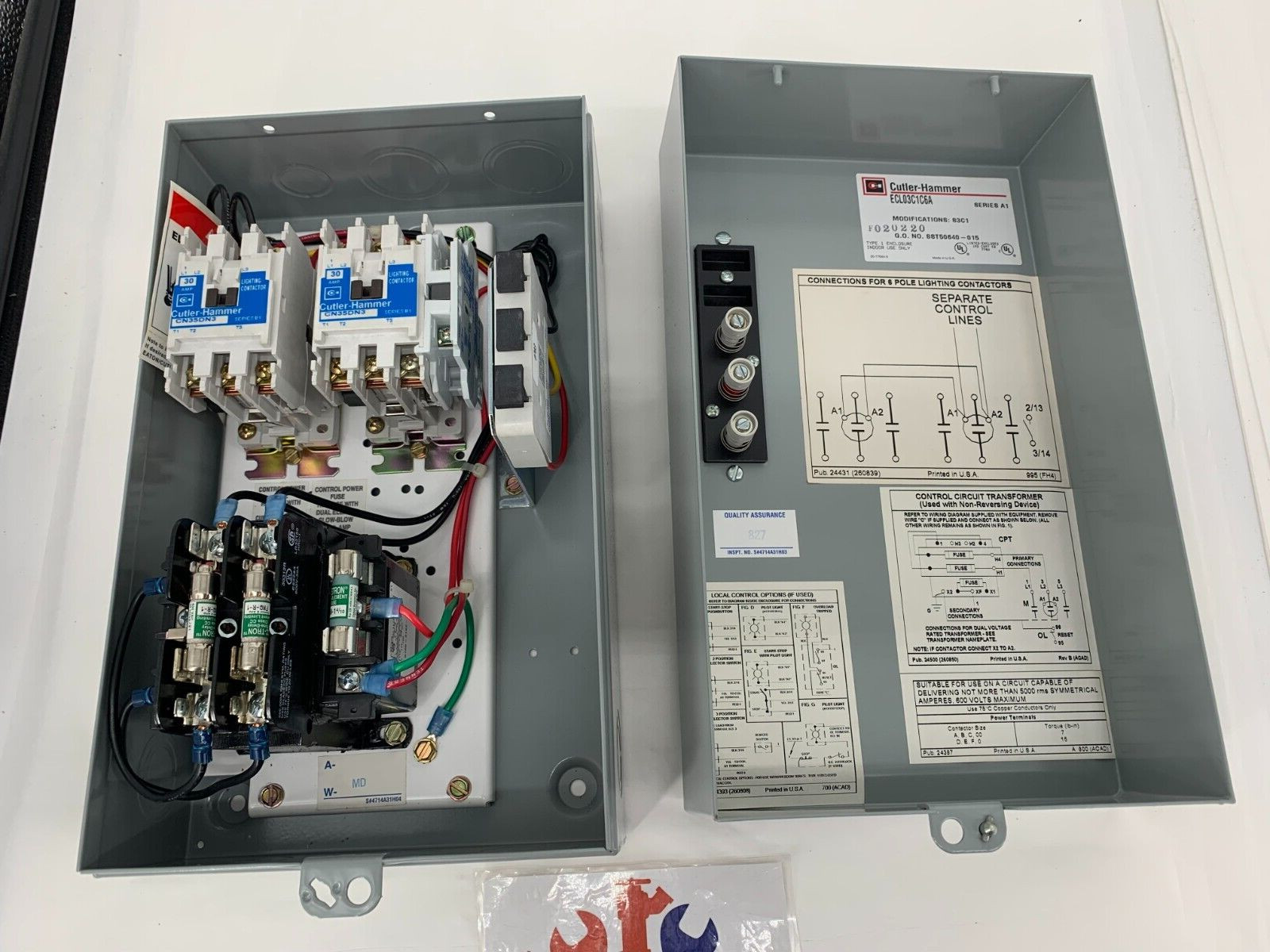 Eaton Cutler-Hammer ECL03C1C6A Electrically Held Lighting Contactor 30A 6P 480V
