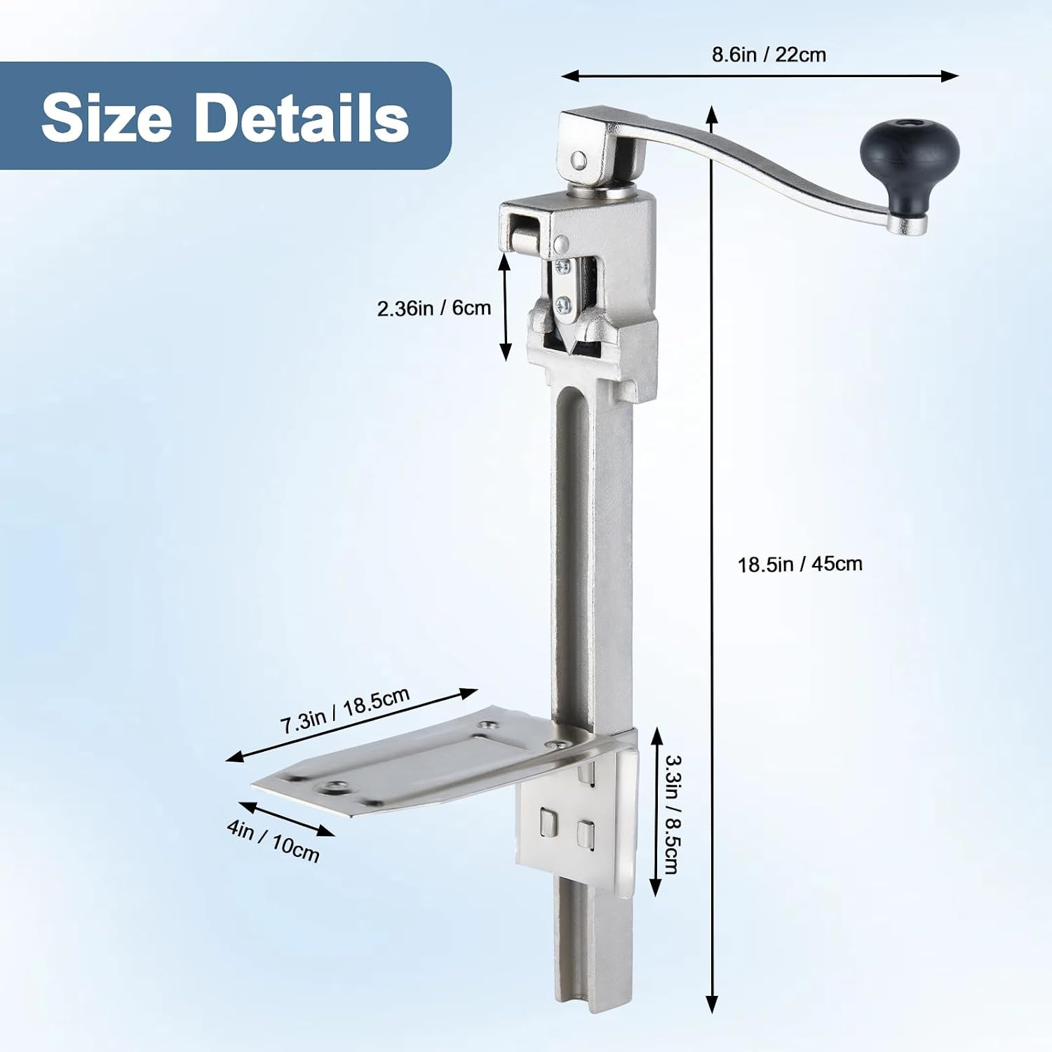 Commercial Can Opener Heavy Duty, Manual Table Mount Can Opener for #10 Cans up