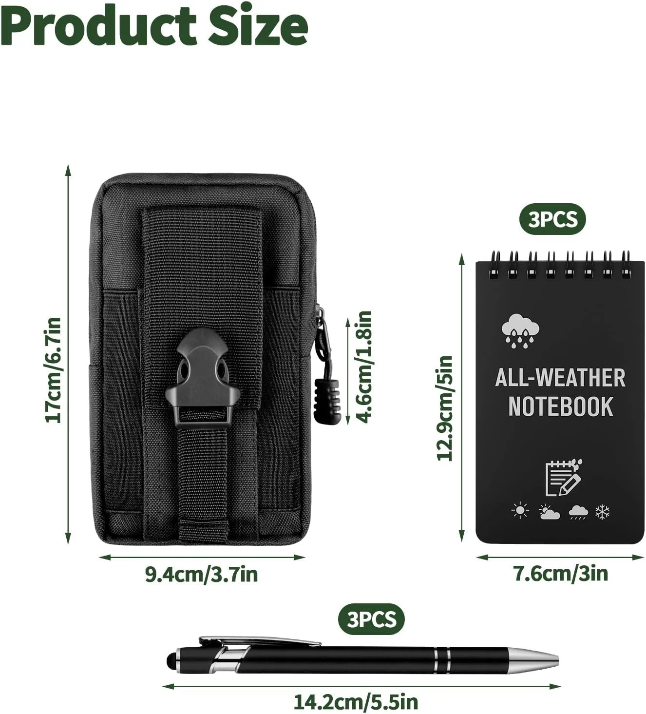 7 PCS Waterproof Notebook Set, 3 Write in the Rain Notebook & 3 Write in the Rai