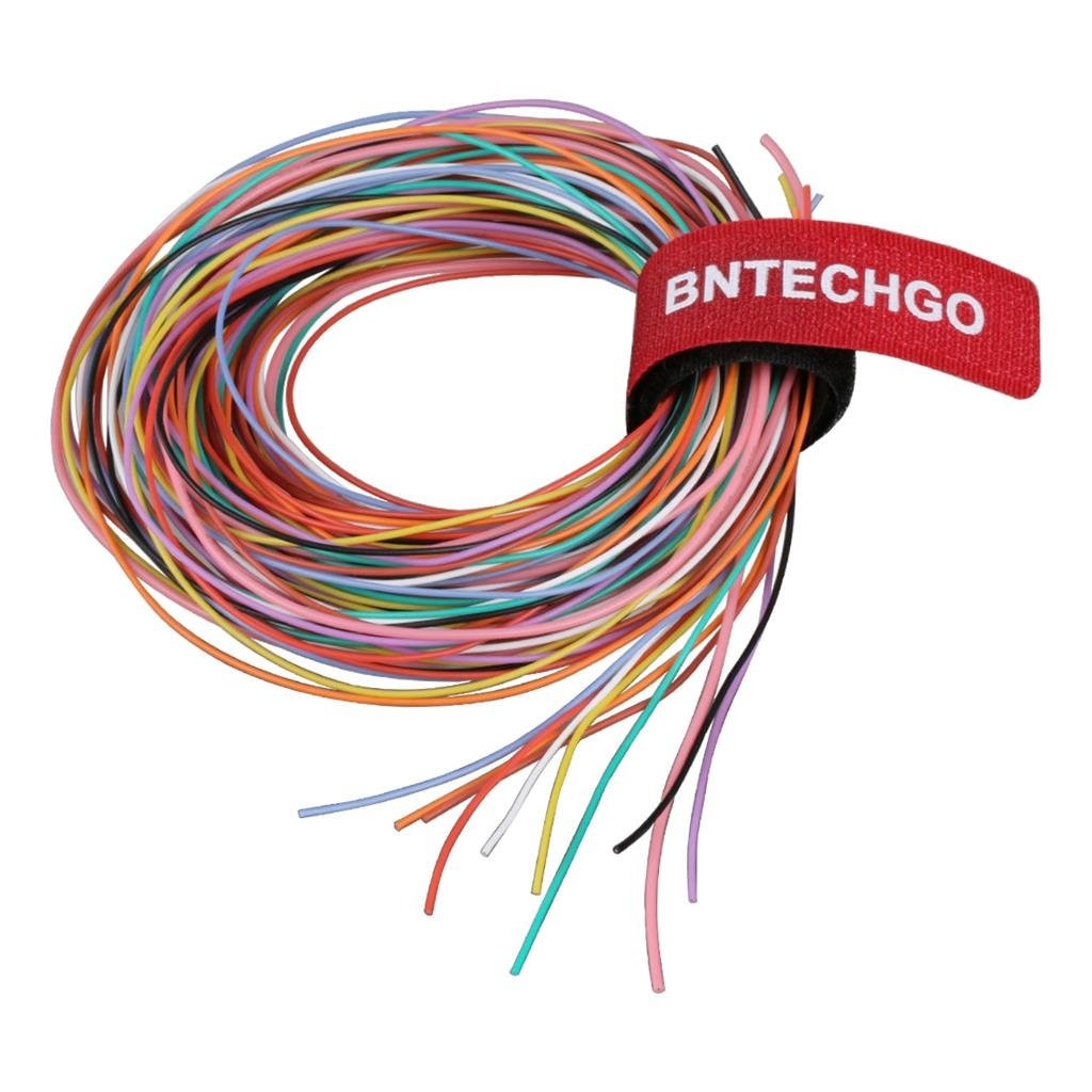 BNTECHGO 30 Gauge Silicone Wire Kit 10 Color Each 10 ft Flexible 30 AWG Stran…