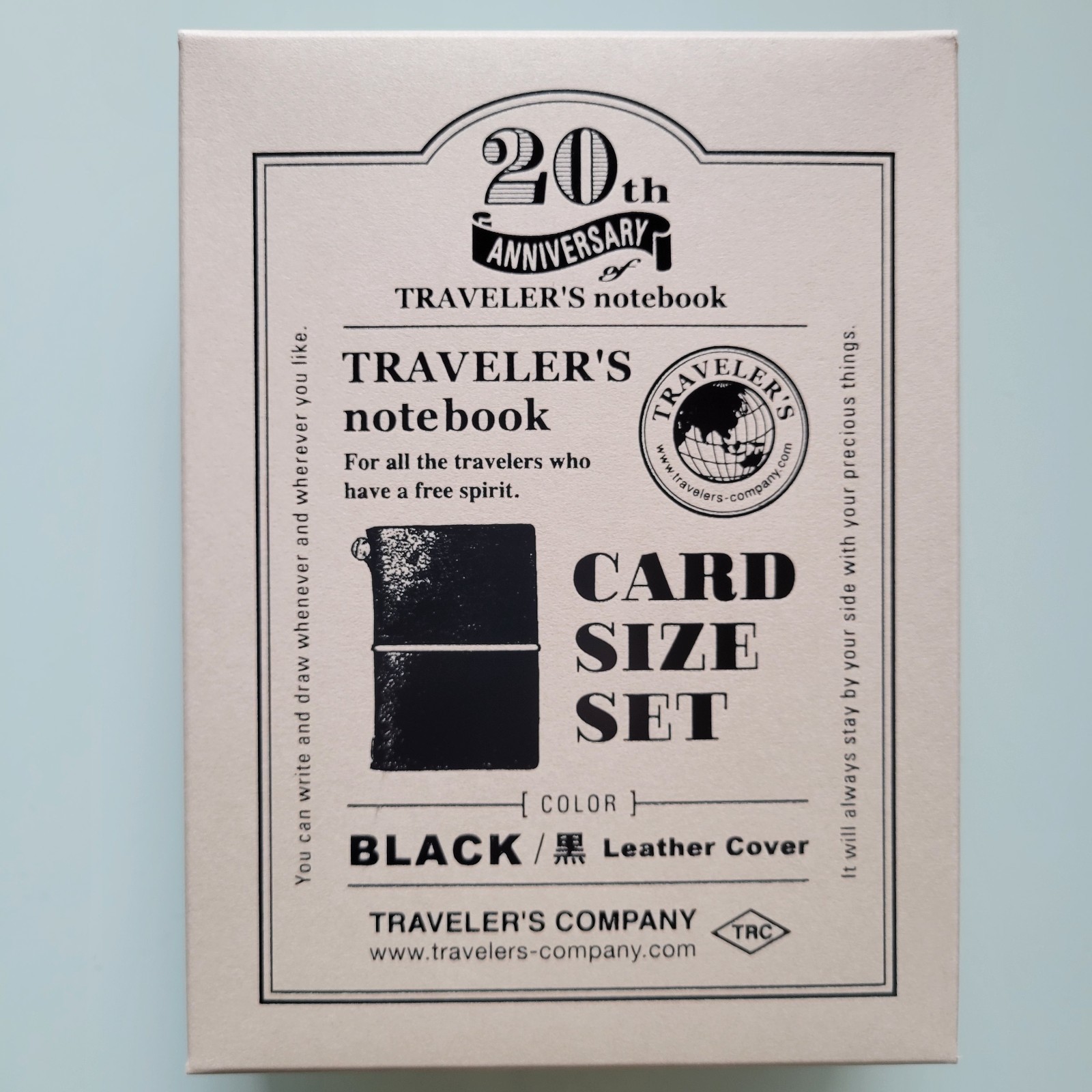 Traveler’s Notebook Card Size Set 20th Anniversary Black Brown Japan Brand New