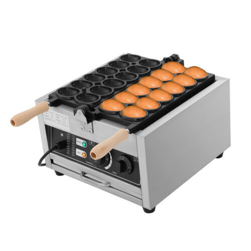 Egg-Shape Waffle Making Machine Mini Electric Waffle Making Baking Machine 1800W