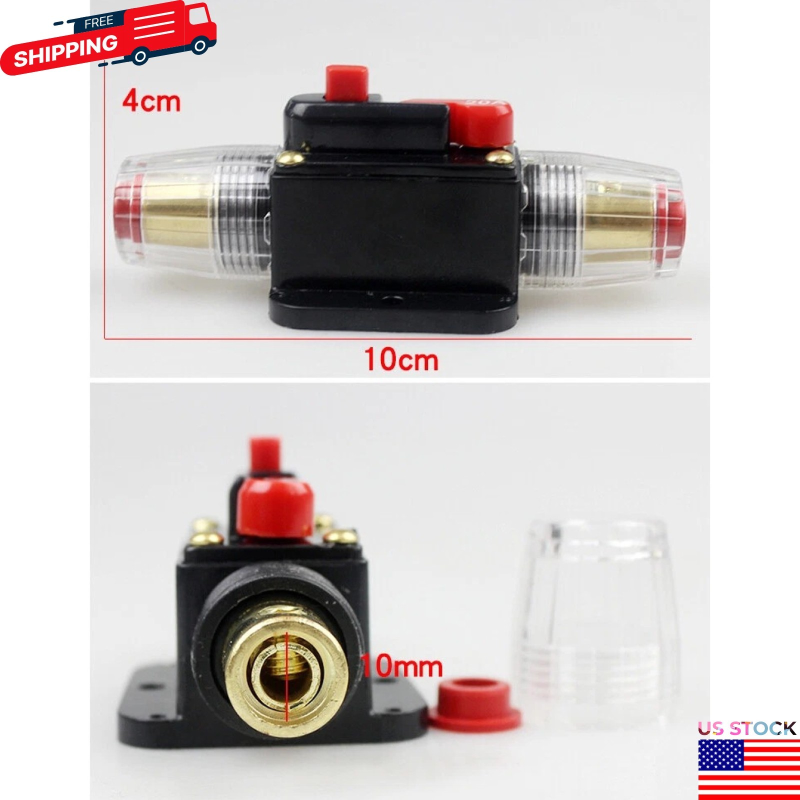DC 12V-24V Home Solar System Waterproof Circuit Breaker Reset Fuse Inverter