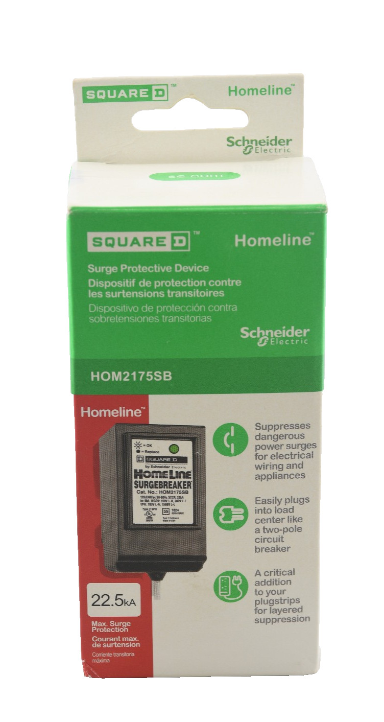 Square D by Schneider Electric HOM2175SB Homeline SurgeBreaker, 25kA,120/240V