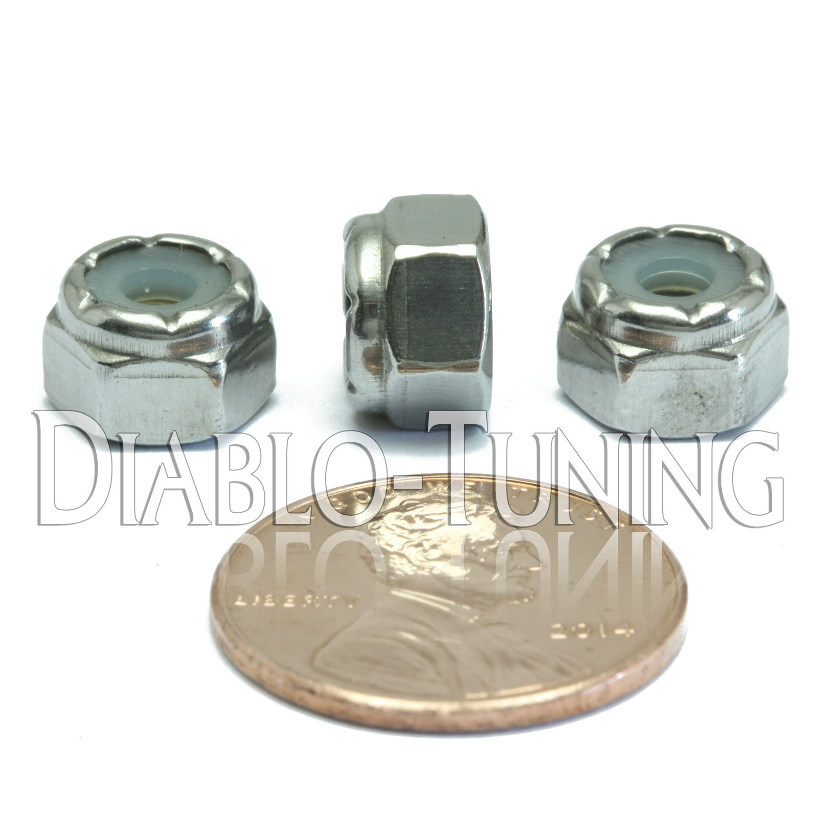 #8-36 NM – Qty 10 – Nylon Insert Hex Lock Nut SAE UNF – A2 Stainless Steel 18-8