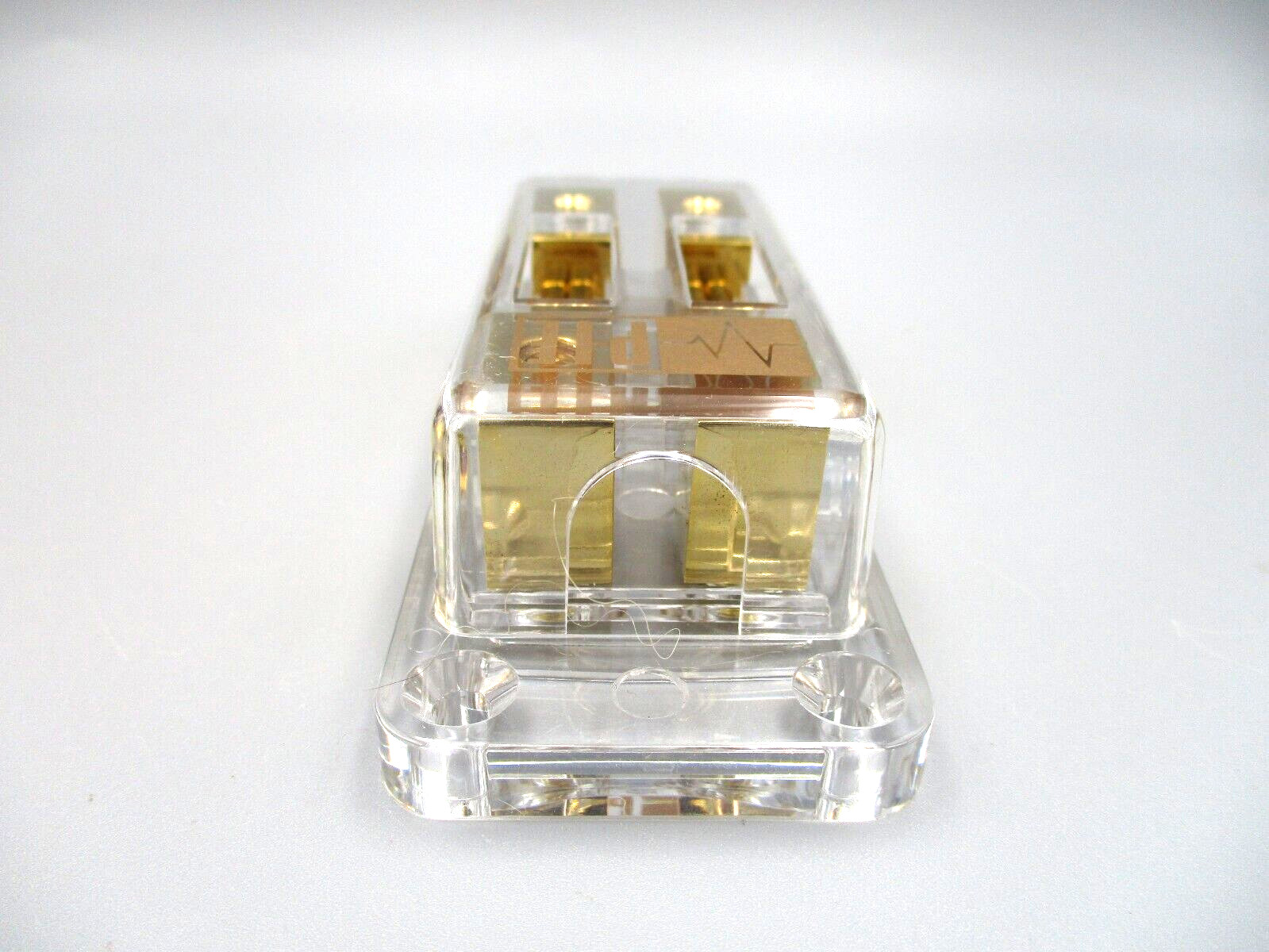 Double MAXI Blade Inline Fuse Holder GOLD PLATED 4 Gauge Independent Legs