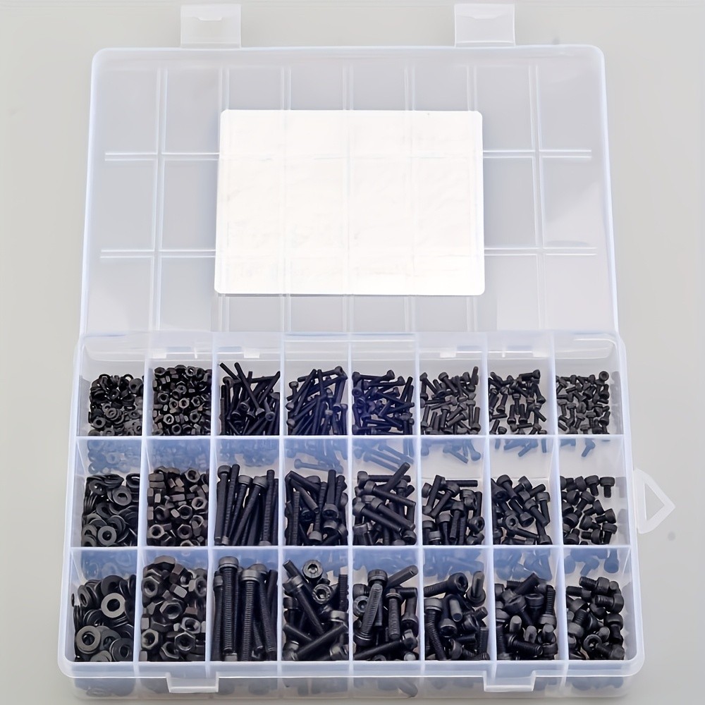 1260PCS Metric Bolt Nut Washer Set – 12.9 Steel for DIY & Repairs