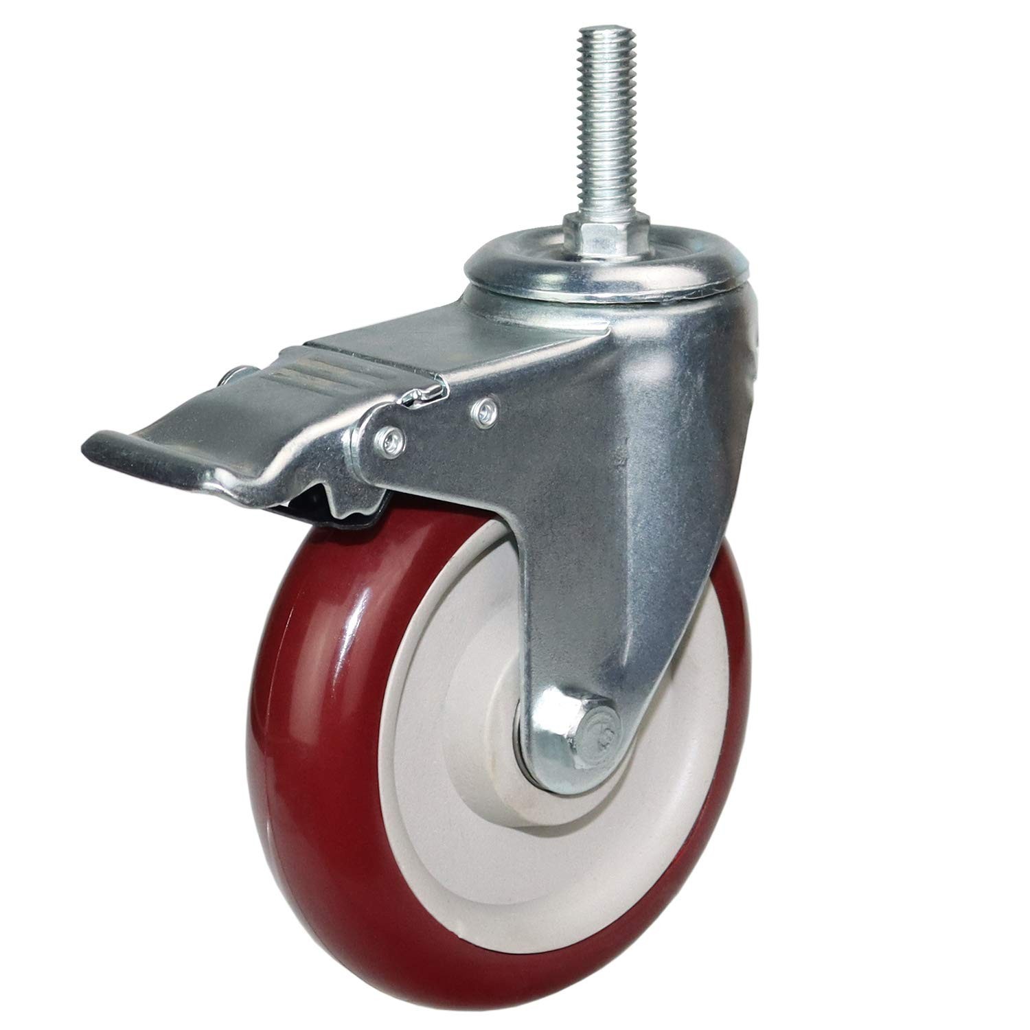 5 Inch Swivel Stem Casters Heavy Duty American Size UNC 1/2″-13×1-1/2 Stem Th…