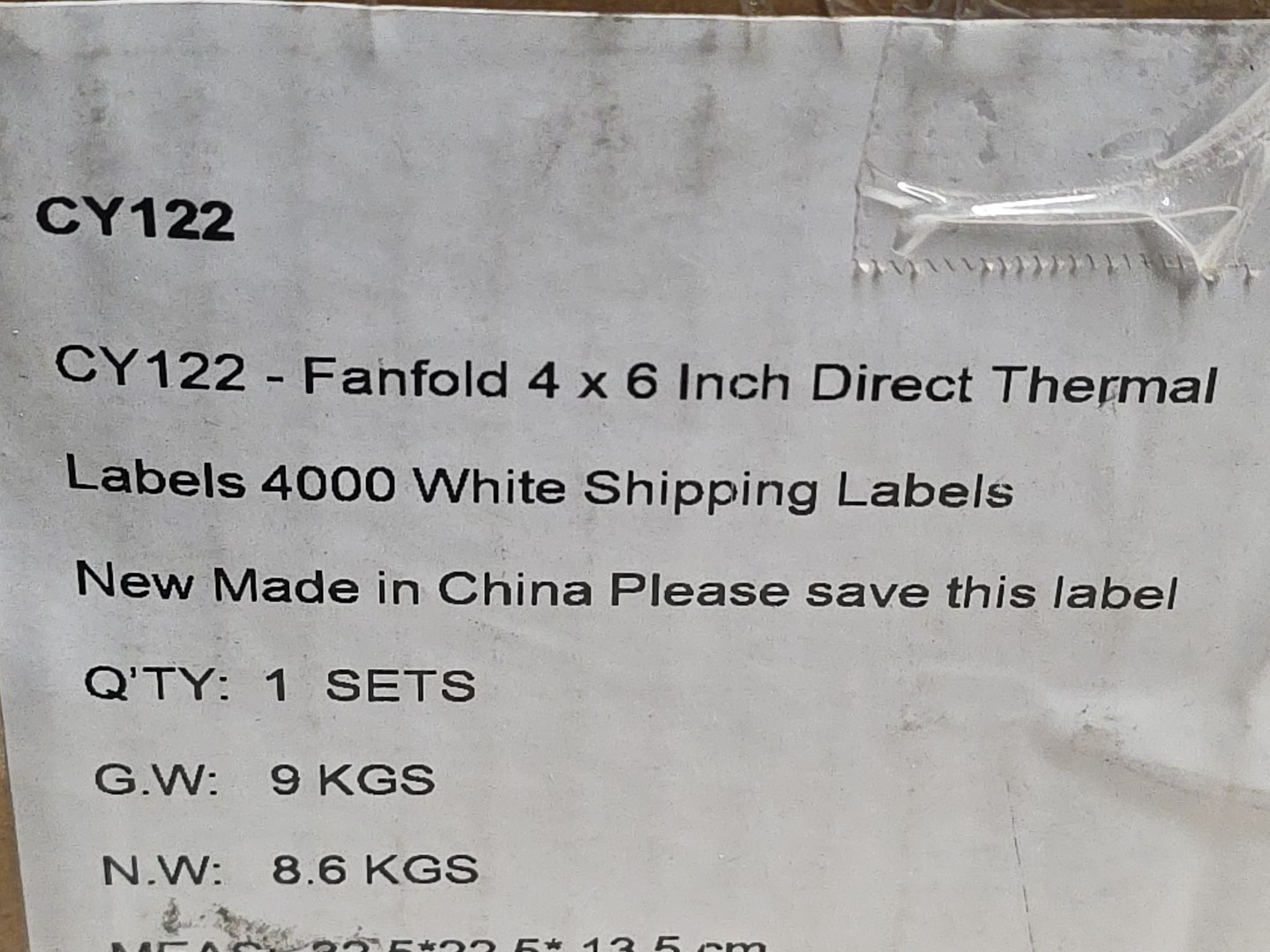 4000 4″x6″ Fanfold Direct Thermal Shipping Labels for Zebra Rollo Printers