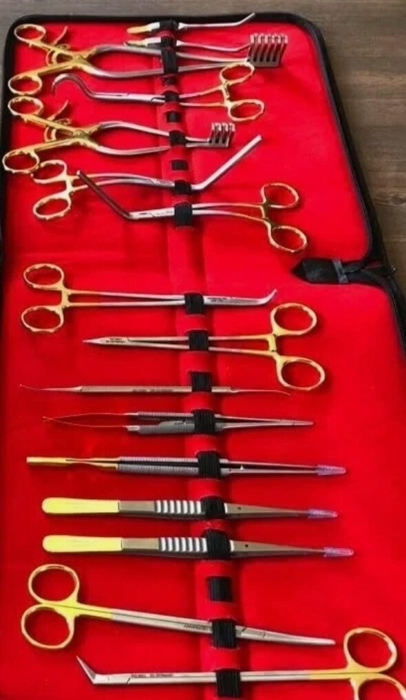16-Piece Microvascular Surgical Instrument Set – Premium German Stainless Steel
