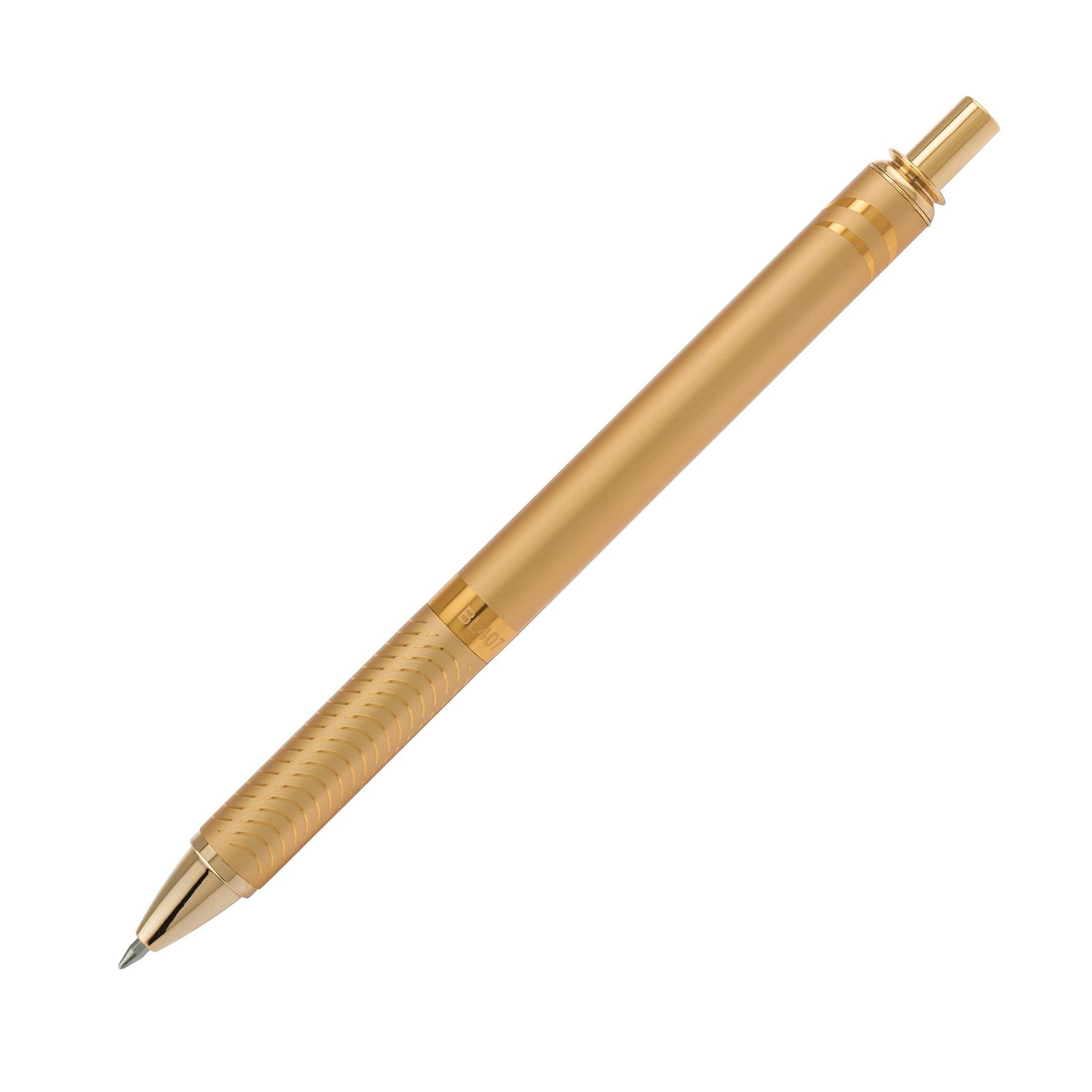 Pentel EnerGel Alloy Retractable Gel Pen, Gold 1 Count (Pack of 1),